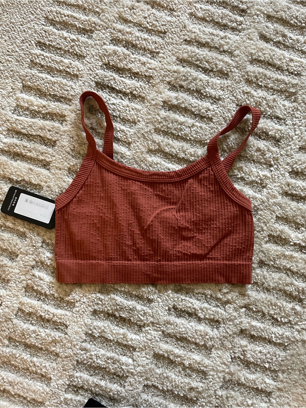 Etiquette boutique Seamless Ribbed Bralette - Rust